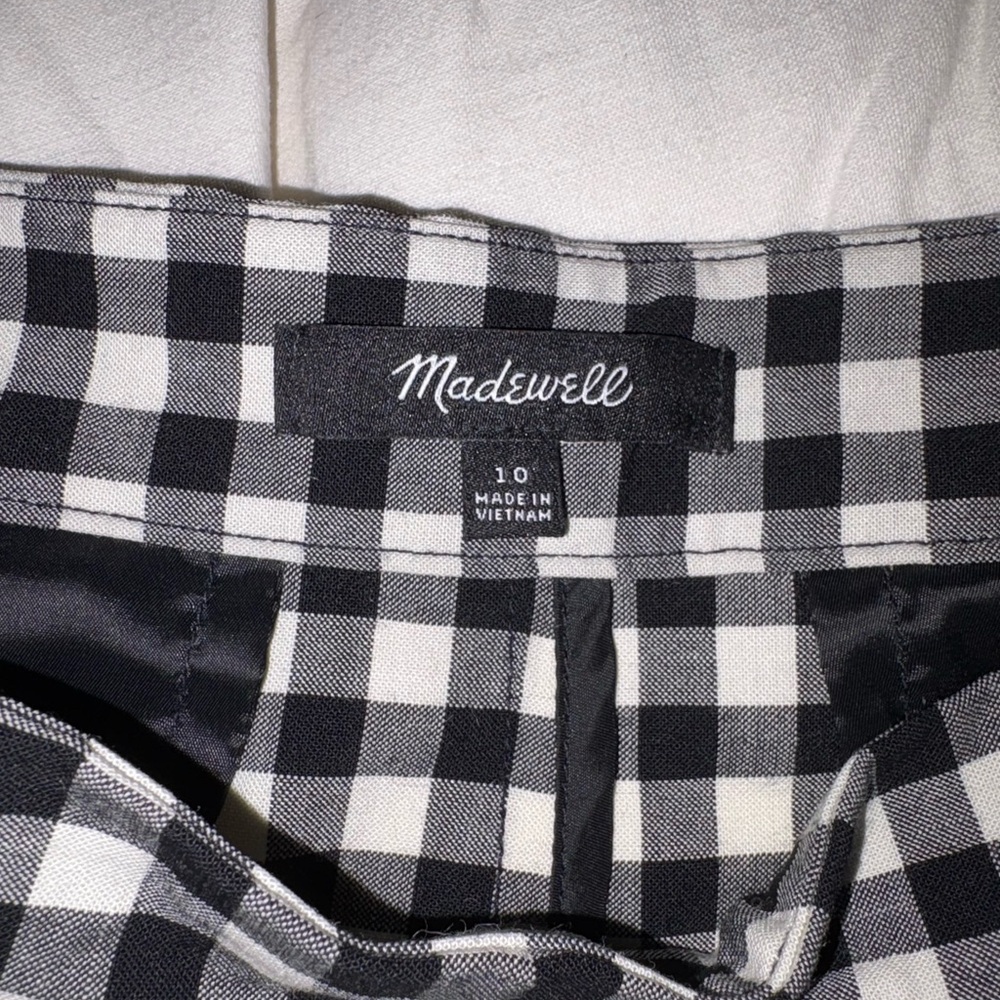 Madewell Black and White Gingham Skort - Picture 3 of 5